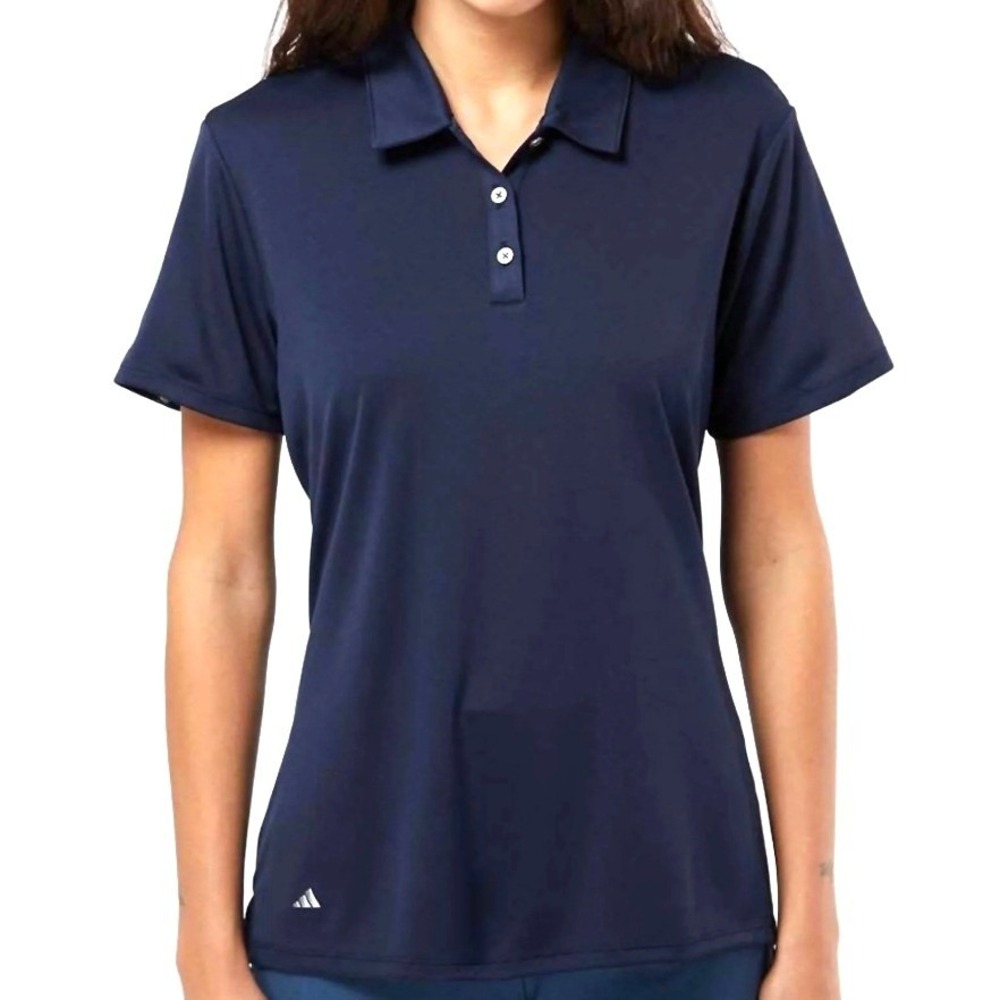ADIDAS NWT Women's 3X Navy Blue Performance Golf Short Sleeve Polo Shirt UPF 50